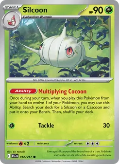 Silcoon card from Ascended Heroes, number 012/217