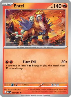 Entei card from Ascended Heroes, number 025/217