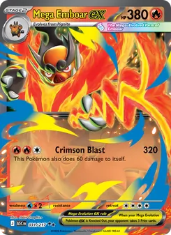 Mega Emboar ex card from Ascended Heroes, number 031/217