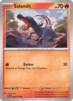 Salandit card from Ascended Heroes, number 034/217