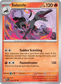 Salazzle card from Ascended Heroes, number 035/217