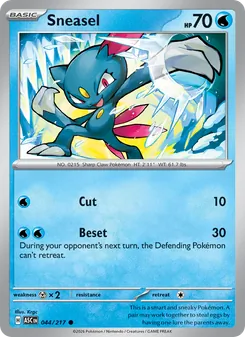 Sneasel card from Ascended Heroes, number 044/217