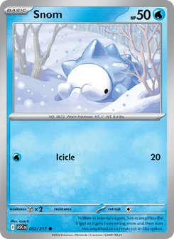 Snom card from Ascended Heroes, number 052/217