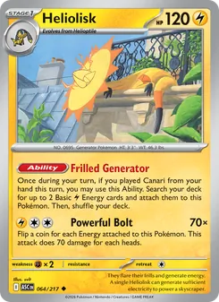 Heliolisk card from Ascended Heroes, number 064/217