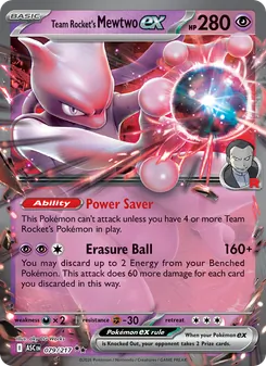 Team Rocket's Mewtwo ex card from Ascended Heroes, number 079/217