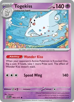 Togekiss card from Ascended Heroes, number 082/217