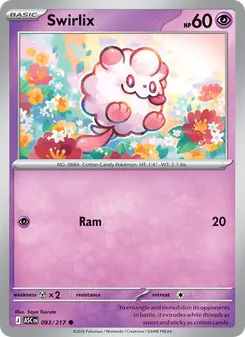 Swirlix card from Ascended Heroes, number 093/217