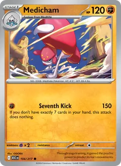 Medicham card from Ascended Heroes, number 104/217