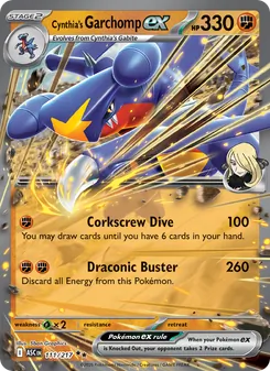 Cynthia's Garchomp ex card from Ascended Heroes, number 111/217