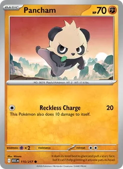 Pancham card from Ascended Heroes, number 115/217