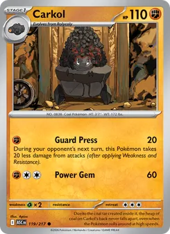 Carkol card from Ascended Heroes, number 119/217