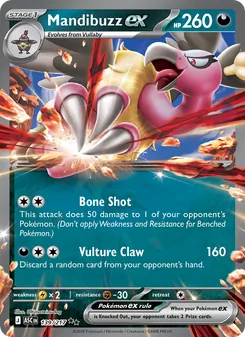 Mandibuzz ex card from Ascended Heroes, number 139/217