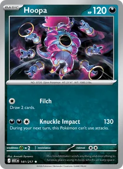 Hoopa card from Ascended Heroes, number 141/217