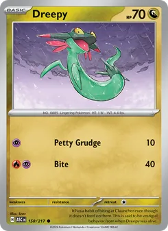 Dreepy card from Ascended Heroes, number 158/217