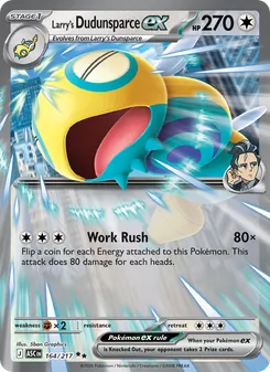 Larry's Dudunsparce ex card from Ascended Heroes, number 164/217