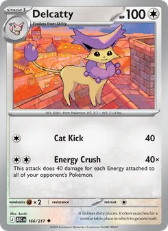 Delcatty card from Ascended Heroes, number 166/217