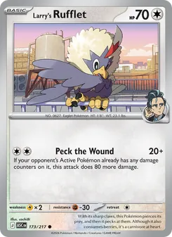 Larry's Rufflet card from Ascended Heroes, number 173/217