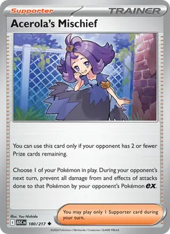 Acerola's Mischief card from Ascended Heroes, number 180/217