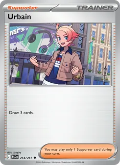 Urbain card from Ascended Heroes, number 214/217