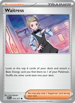 Waitress card from Ascended Heroes, number 215/217