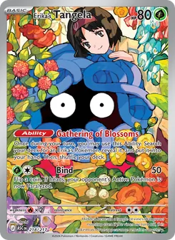 Erika's Tangela card from Ascended Heroes, number 218/217