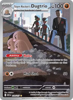 Team Rocket's Dugtrio card from Ascended Heroes, number 239/217