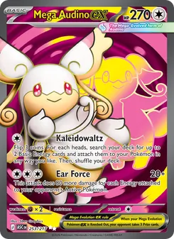 Mega Audino ex card from Ascended Heroes, number 253/217