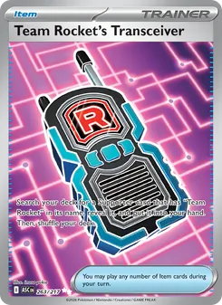 Team Rocket's Transceiver card from Ascended Heroes, number 263/217