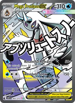 Mega Froslass ex card from Ascended Heroes, number 265/217