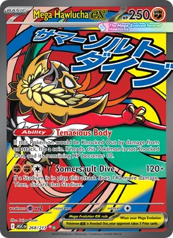 Mega Hawlucha ex card from Ascended Heroes, number 268/217