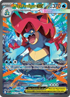 Mega Feraligatr ex card from Ascended Heroes, number 274/217