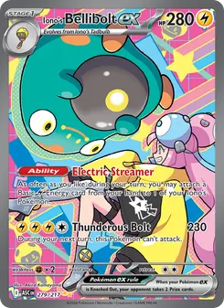Iono's Bellibolt ex card from Ascended Heroes, number 279/217