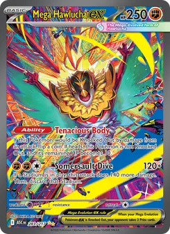 Mega Hawlucha ex card from Ascended Heroes, number 283/217