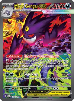 Mega Gengar ex card from Ascended Heroes, number 284/217