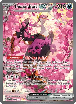 Fezandipiti ex card from Ascended Heroes, number 288/217
