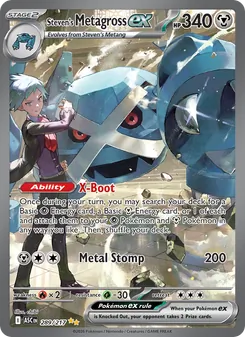 Steven's Metagross ex card from Ascended Heroes, number 289/217