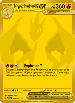 Mega Charizard Y ex card from Ascended Heroes, number 294/217