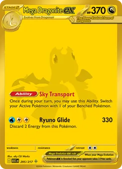 Mega Dragonite ex card from Ascended Heroes, number 295/217