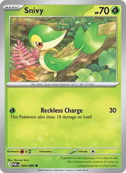 Snivy card from Perfect Order, number 004/88
