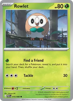 Rowlet card from Perfect Order, number 010/88