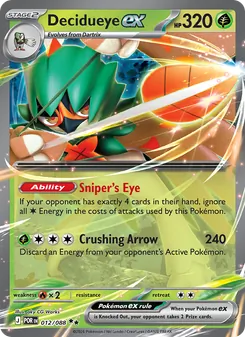 Decidueye ex card from Perfect Order, number 012/88