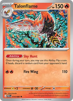 Talonflame card from Perfect Order, number 014/88