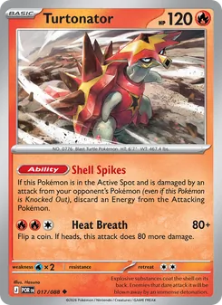 Turtonator card from Perfect Order, number 017/88