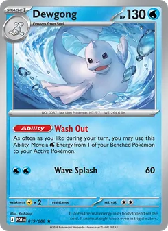 Dewgong card from Perfect Order, number 019/88