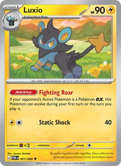 Luxio card from Perfect Order, number 027/88