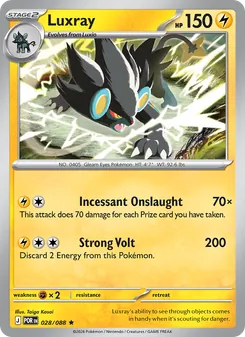 Luxray card from Perfect Order, number 028/88