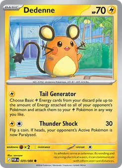 Dedenne card from Perfect Order, number 029/88