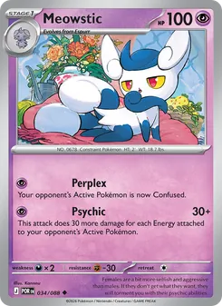 Meowstic card from Perfect Order, number 034/88