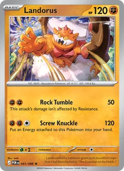 Landorus card from Perfect Order, number 041/88