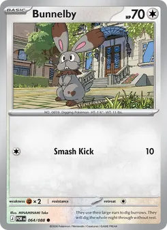 Bunnelby card from Perfect Order, number 064/88